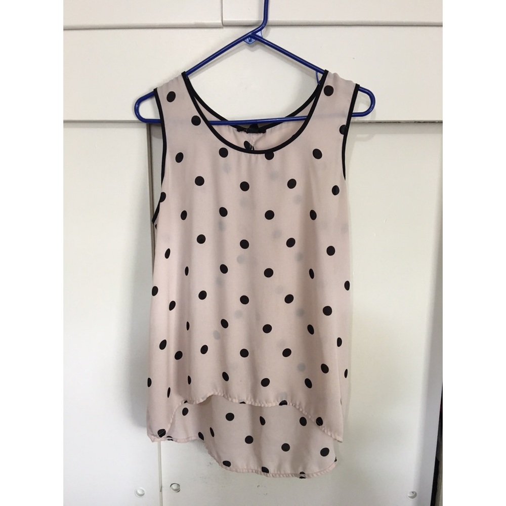 Polka dot dress top